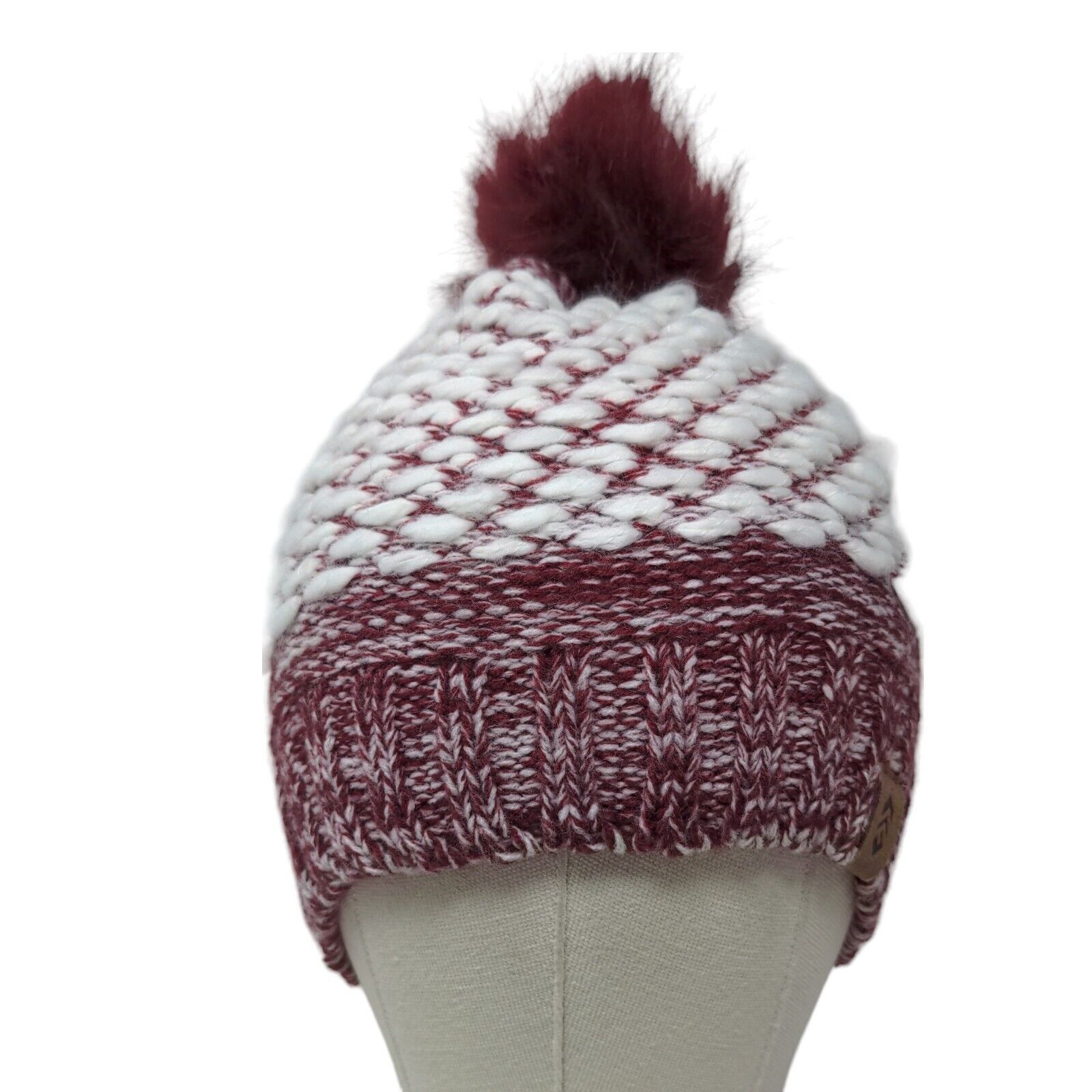 Berry Marled Pom Beanie