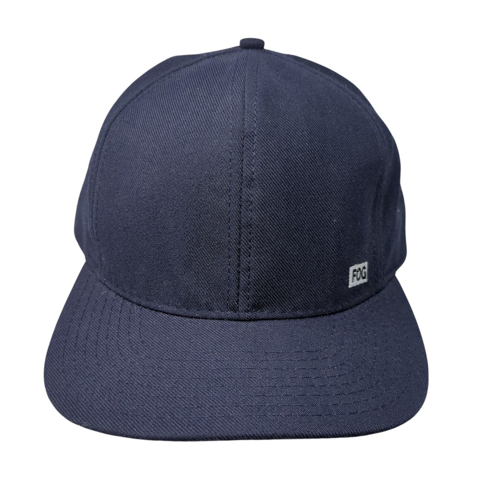 Navy Wool Fitted Cap
