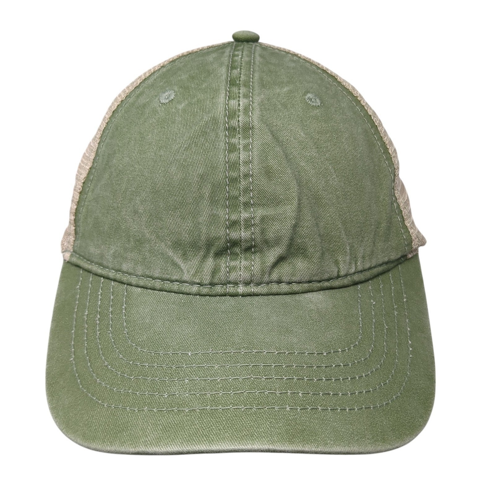 Washed Olive Mesh Trucker