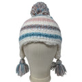 Pastel Stripe Tassel Beanie